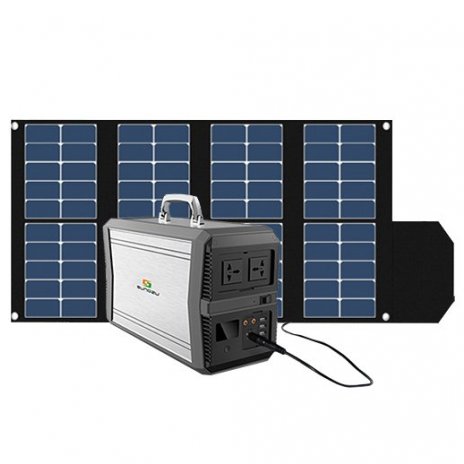 Akku- und Solarpanel-Set für den Außenbereich 1000W/140W 