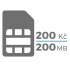 Karta SIM (200,-CZK / 200 MB)