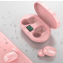 Безжични слушалки E6S с Bluetooth 5.0 и калъф за зареждане- розов