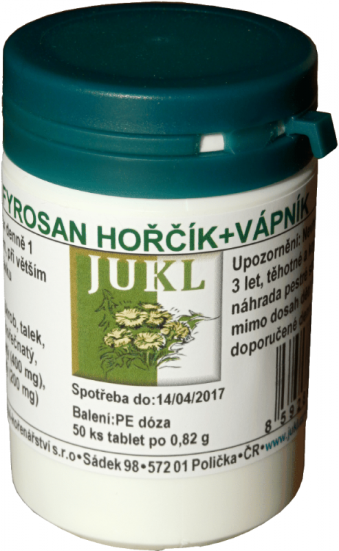 JUKL tablety Fyrosan Horčík+Vápnik