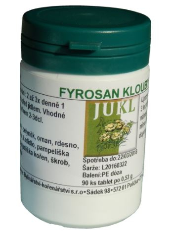 JUKL tablety Fyrosan Kĺby