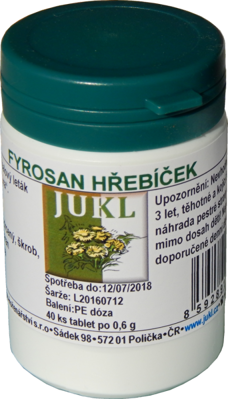 JUKL tablety Fyrosan Klinček