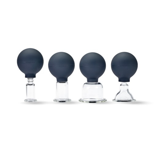 PINOFIT® Masážne sklenené banky, súprava 4 ks