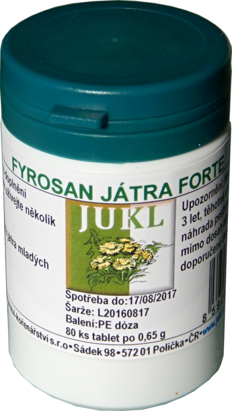 JUKL tablety Fyrosan Pečeň FORTE