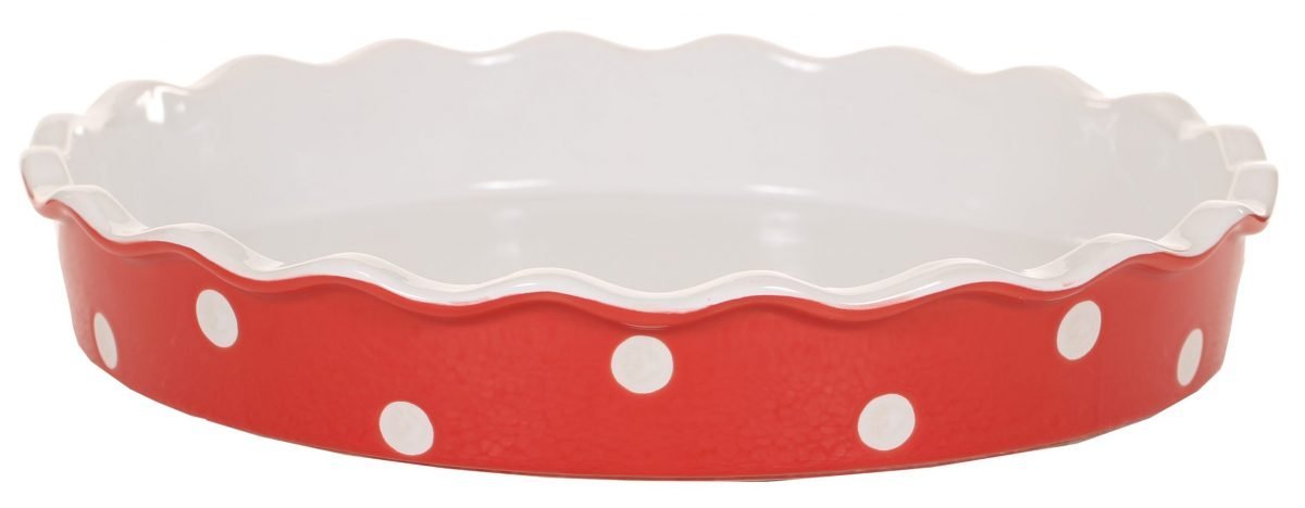 Forma ceramiczna do pieczenia tarty 30 cm czerwona