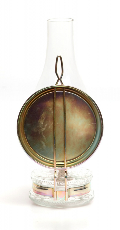 Lampă cu kerosen din sticlă cu oglindă 32 cm