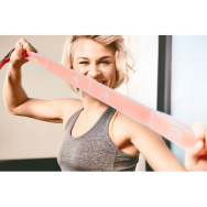 PINOFIT® Stretch Band, coral, greutate medie, 1 m