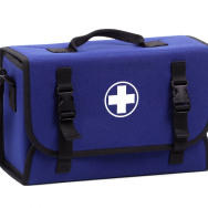 Geanta medicala de prim ajutor pentru 10 persoane, albastra