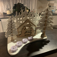 Vianočný Betlém drevený 35 cm