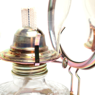 Lampă cu kerosen din sticlă cu oglindă B 32 cm