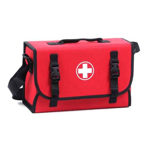 Medicinska torba sa kompletom prve pomoći za 10 osoba, crvena 