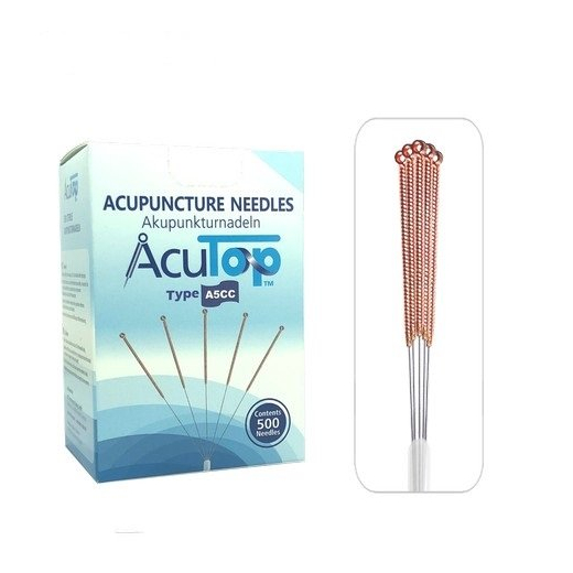 Akupunktúrne ihly AcuTop, typ 5CC, 0,18 x 13 mm, 500 kusov 