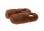 Mikrohullámú sütő papucs, M méretű, barna