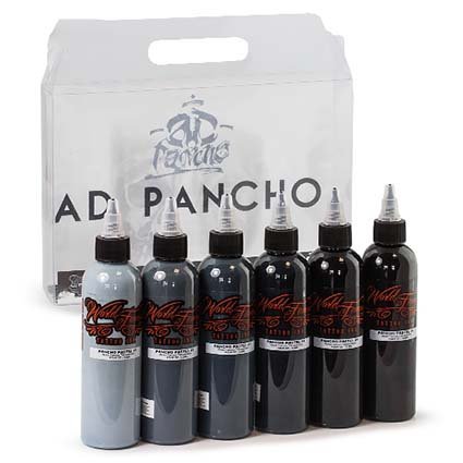 World Famous Tattoo Ink - A.D.Pancho Pastel Grey Set 120ml