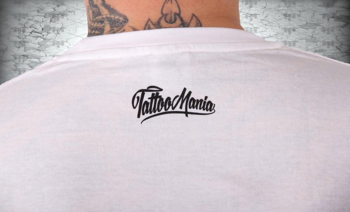 Tattoo triko motiv TM bílé.