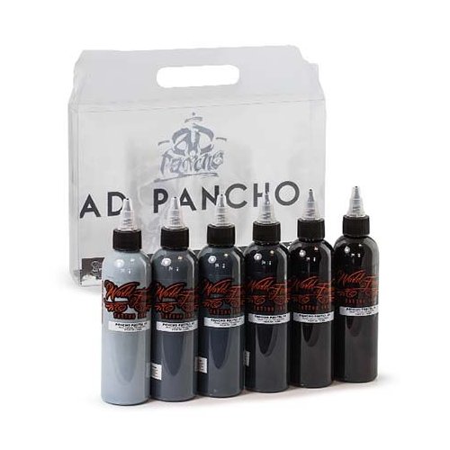 World Famous Tattoo Ink - A.D.Pancho Pastel Grey Set 120ml 