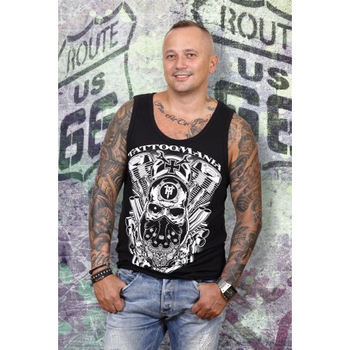 Tattoo tílko motiv lebka 