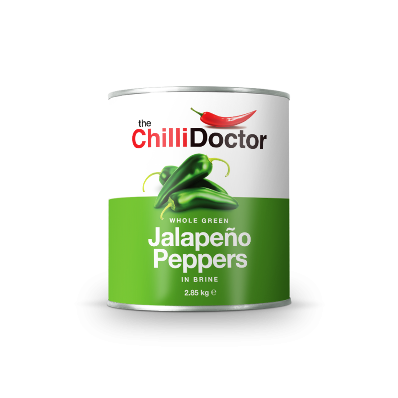 The Chilli Doctor Celé zelené Jalapeño papričky v nálevu 2.85 kg - Indie