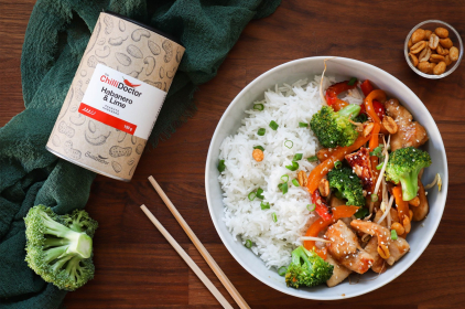 Kuřecí čína s brokolicí a rýží