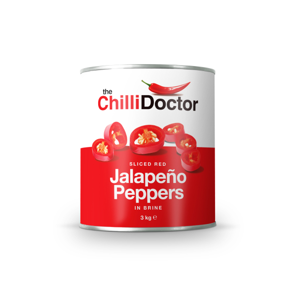 Krájené červené Jalapeño papričky v nálevu 3 kg - Indie 