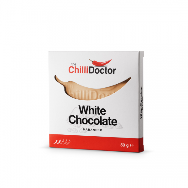 Fehér csokoládé chilli Habaneroval 50 g, BEE 30.11.2022 
