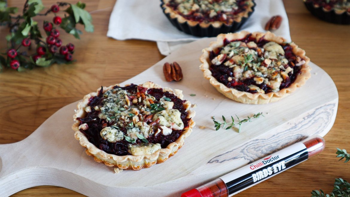 Sós tartlet céklával és kéksajttal