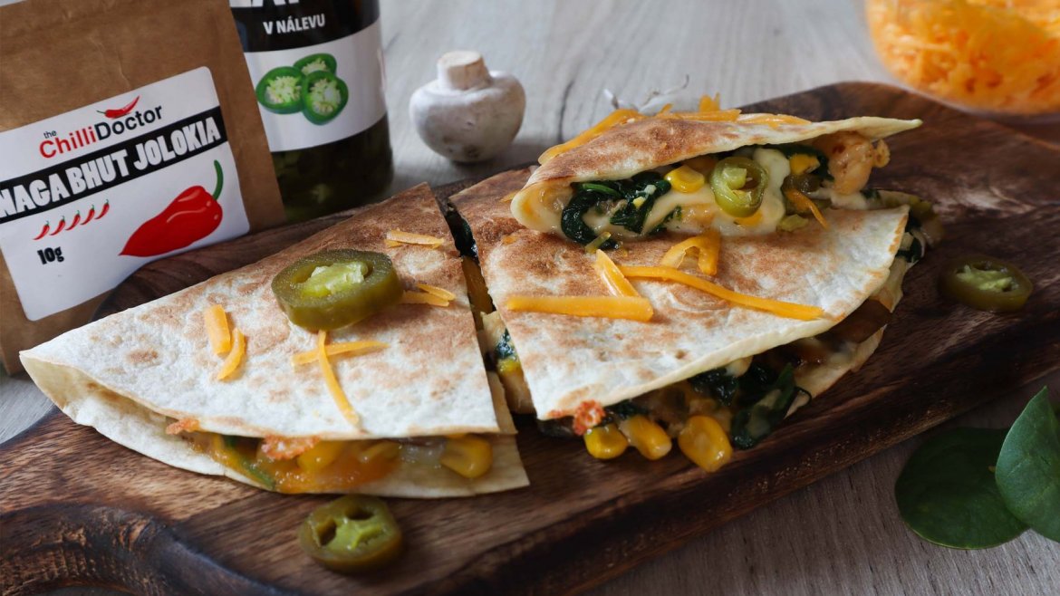 Spenót quesadilla