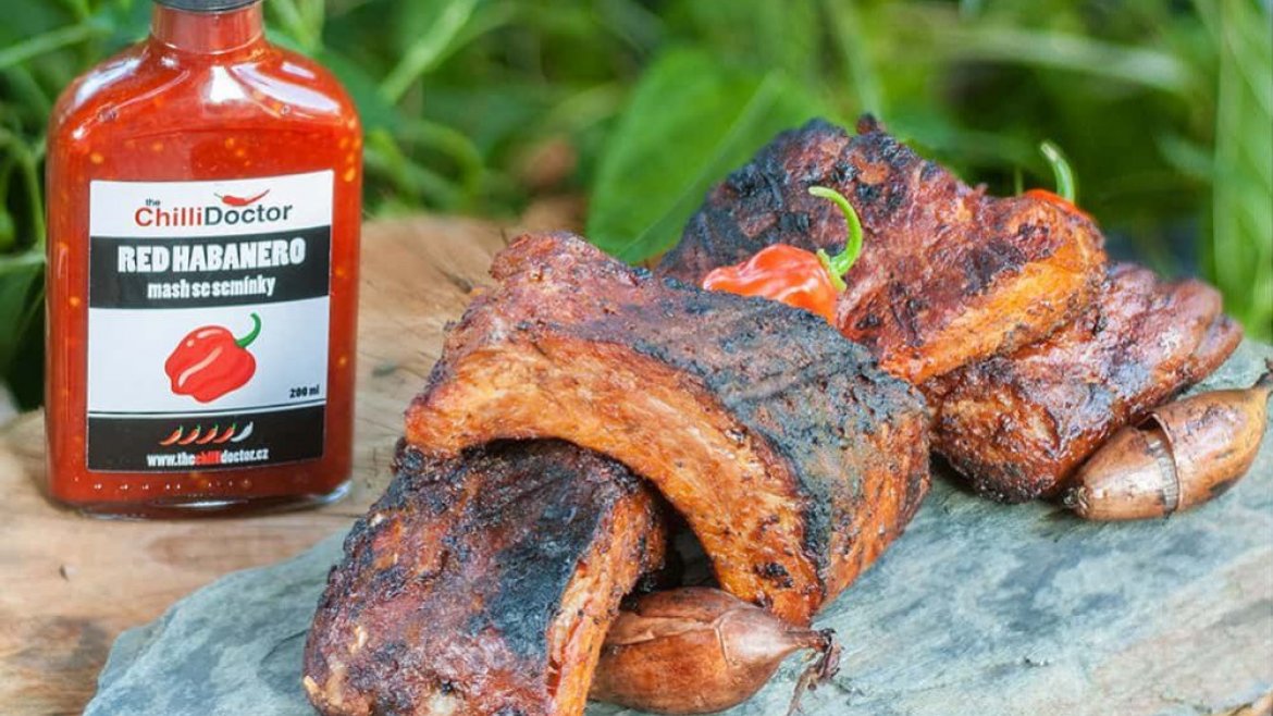Bravčová rebrá marinované vo whisky a Habanero chilli