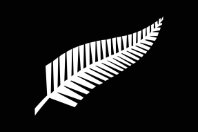 Vlajka národního rugbyového týmu All Blacks 