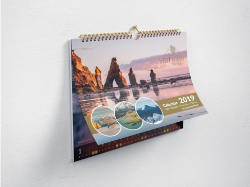 Kalendář Nový Zéland 2019 - formát A3
