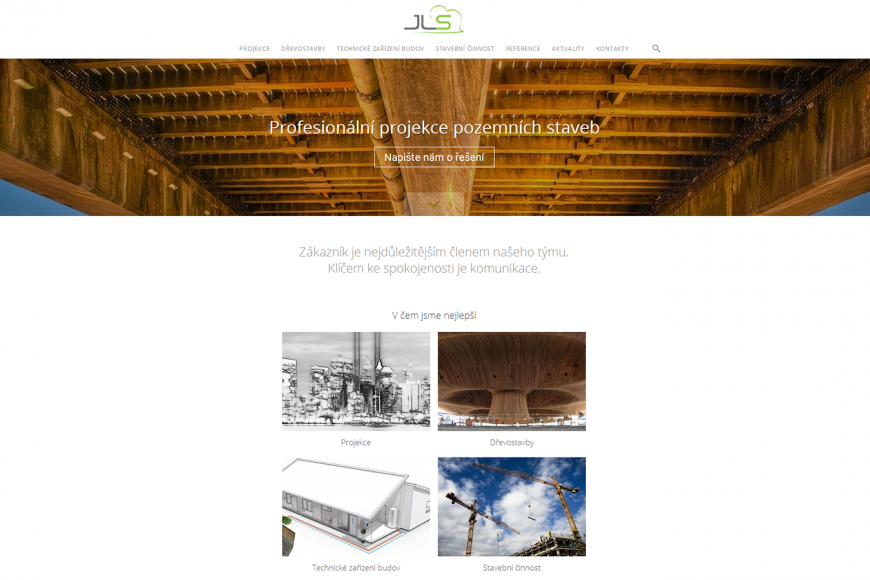 Webové stránky - projekce - JLSConstruct.cz