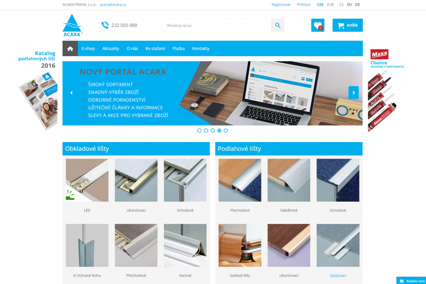 E-shop - Acara.cz