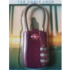 ROCK TA-0004 TSA lankový kódový zámek, burgundy