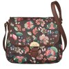 LiLiÓ Biba S Shoulder Bag Chestnut malá oblouková květovaná kabelka 24x7x19 cm