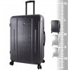 Mia Toro M1239 Manta L Black cestovní kufr na 4 kolečkách TSA 77 cm 97-121 l