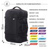Aerolite BPMAX01 cestovní batoh 3v1 RFID USB YKK 55x35x20 cm 39 l černý