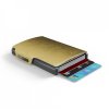 Mondraghi Saffiano mini peněženka RFID kůže / hliník Gold