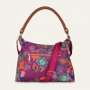 Oilily Sonate M Shoulder Bag květovaná kabelka 33 cm Raspberry