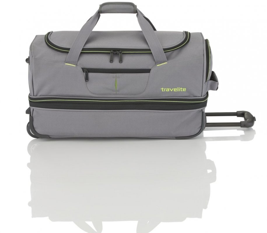 Travelite Basics 2w S rozšiřitelná cestovní taška 51/64 l Grey/Green