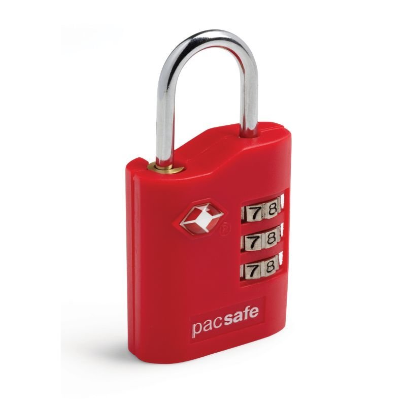 Pacsafe Prosafe 700 bezpečnostní kódový TSA zámek na zavazadla, červený