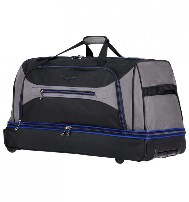 Azure Sirocco T-7554 L cestovná taška 101 l čierna/sivá/modrá