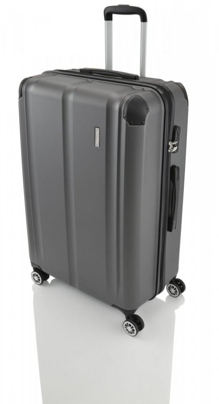 Travelite City 4w L cestovní kufr TSA 77 cm 113/124 l Anthracite