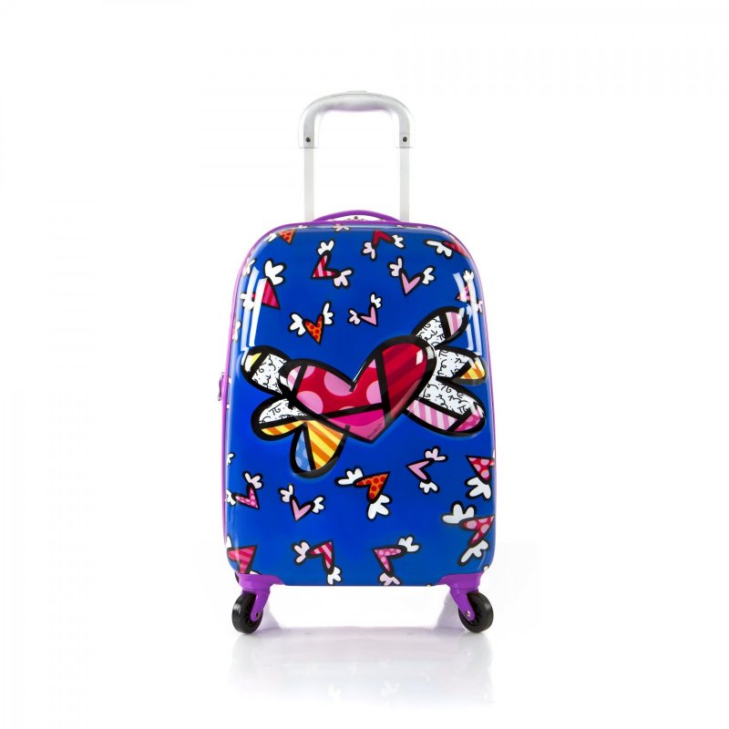 Heys Britto Tween 4w 3D dětský cestovní kufr 51 cm Flying Hearts