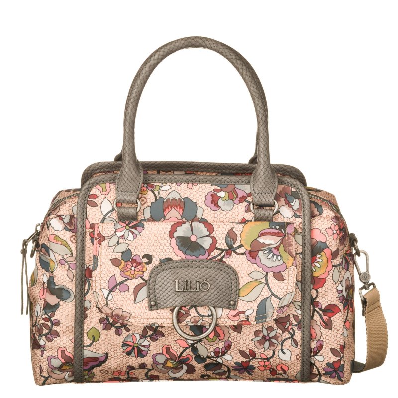 LiLiÓ Biba S Handbag Nougat malá květovaná kabelka 28x10x22 cm