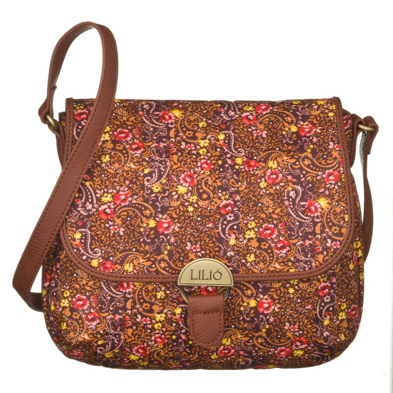 Levně LiLiÓ Ditsy S Shoulder Bag Bright Sienna malá oblouková květovaná kabelka 24x7x19 cm