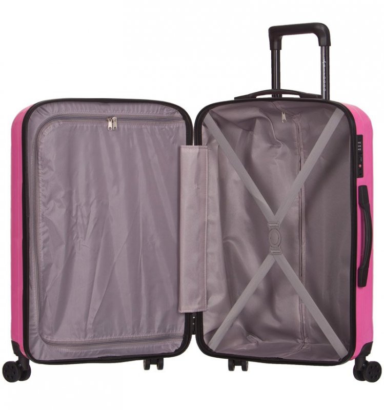 Azure Sirocco T-1194 L cestovní kufr TSA 77 cm 91 l Pink