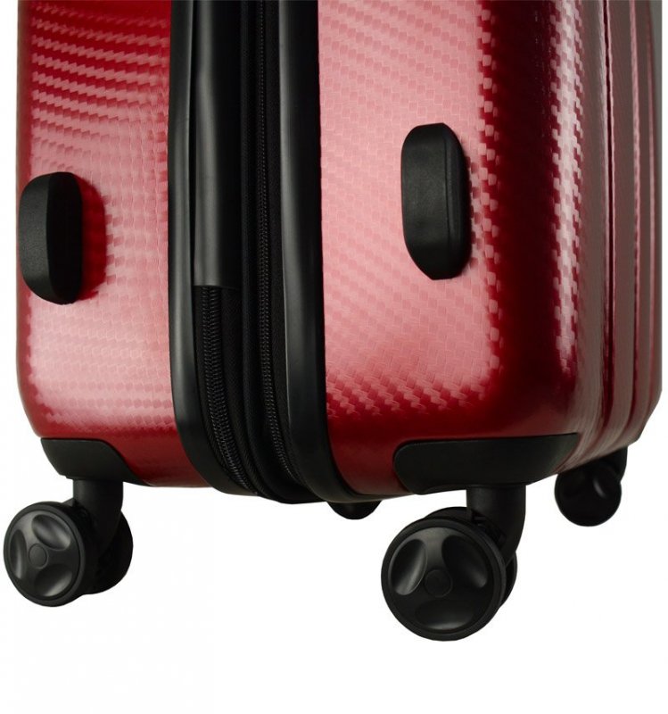 Mia Toro M1238 Usini L Burgundy cestovní kufr na 4 kolečkách TSA 77 cm 91-113 l