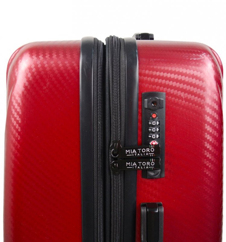Mia Toro M1238 Usini M Silver cestovní kufr na 4 kolečkách TSA 67 cm 67-77 l