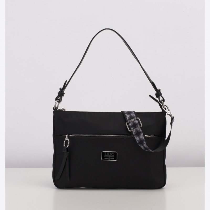 LiLiÓ Solid lilió M Flat Shoulder Bag kabelka na/přes rameno 30 cm Black