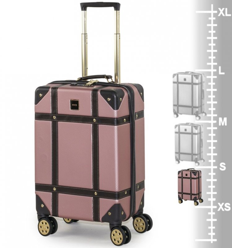 ROCK TR-0193 Vintage S palubní cestovní kufr TSA 55 cm Pink